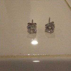 white gold earrings